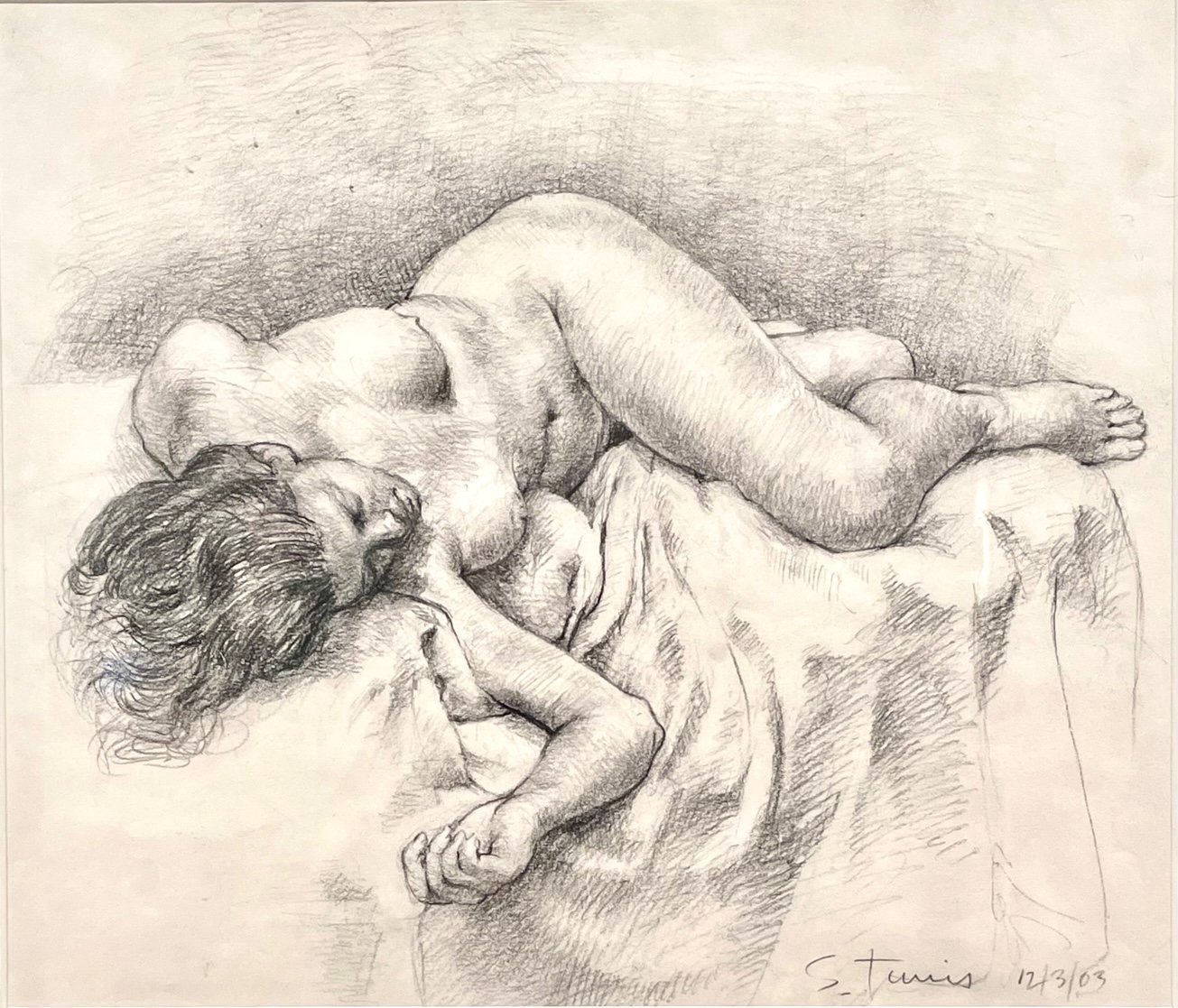 Reclining Nude, 2003, pencil on paper, 12